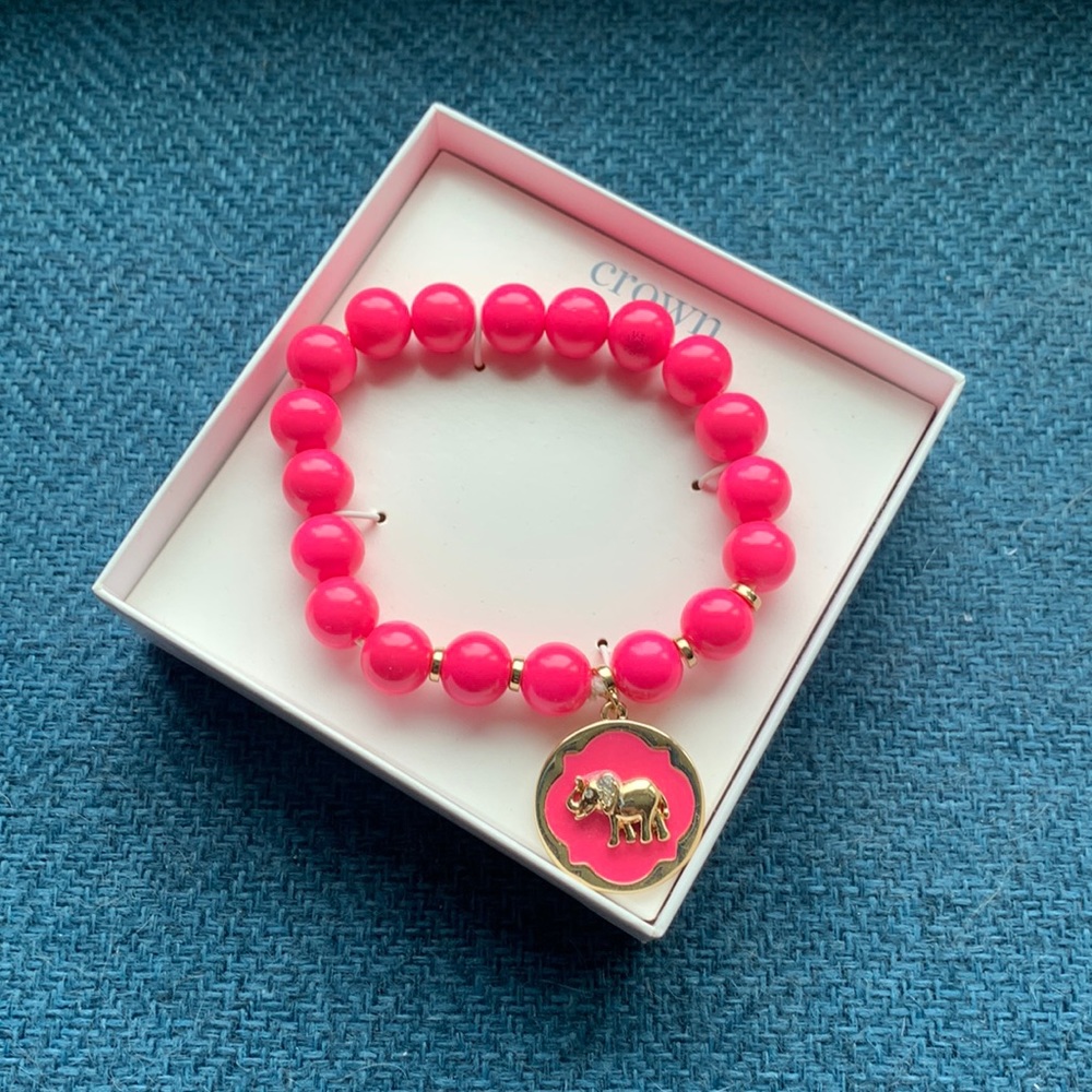 Pink and gold Crown & Ivy bracelet